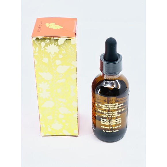 TRADER JOE'S 100% ORGANIC ARGAN OIL 1.7 Oz Nourish Skin Hair Nails NaturallyPURE - Picture 3 of 16
